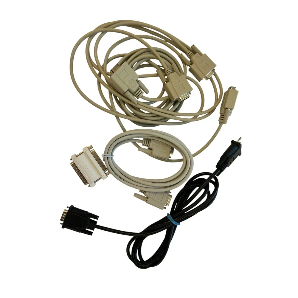 Vintage DB9 Serial Cable Lot RS232 9-Pin Male Female & HASP4 Parallel UNTESTED